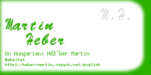 martin heber business card